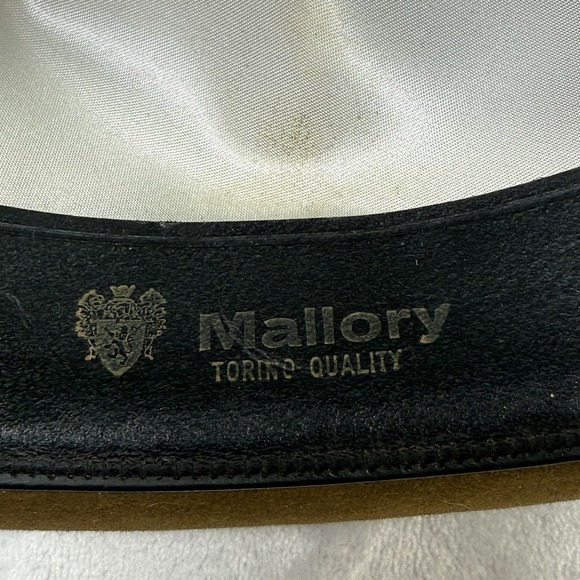 Vintage Mallory Fifth Avenue Brown Fur Felt Fedora Hat 7 1/8 USA - Picture 9 of 9